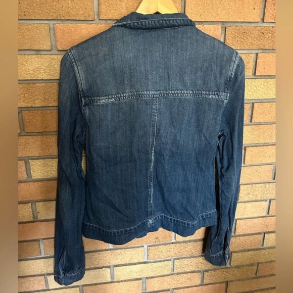 Paige Denim Women’s Trucker Distressed Jean Jacket Size Medium Junya Destructed - Picture 6 of 11